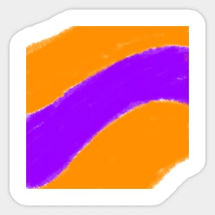 orange purple watercolor abstract texture Sticker